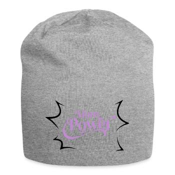 Mama-Macht - Jersey-Beanie - Grau meliert - Vorne