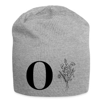 Minimalist Flowers - Jersey Beanie - heather grey - Front