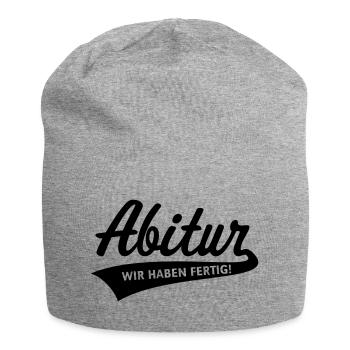 Abitur – Wir Haben Fertig! (Schulabschluss, Black) - Jersey-Beanie - Grau meliert - Vorne