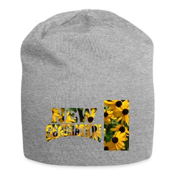 New Birth Sunflower Drawings - Jersey Beanie - heather grey - Front