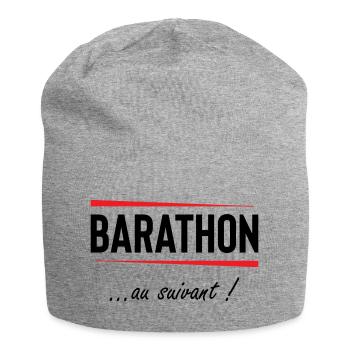 Barathon zum nächsten! Alkohol - Jersey-Beanie - Grau meliert - Vorne