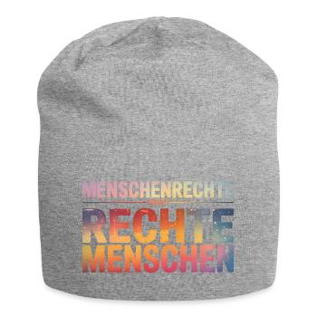 Human rights instead of right-wing people - Cool Pride - Jersey Beanie - heather grey - Front