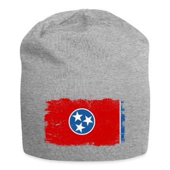Tennessee State Flag Distressed Vintage Tennessee - Jersey Beanie - heather grey - Front