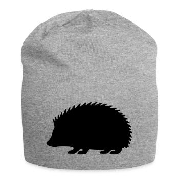Silhouette du hérisson - Bonnet en jersey - gris chiné - Devant