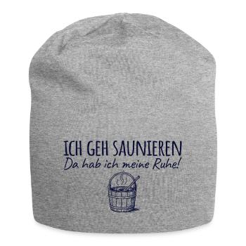 Saunieren Da hab ich meine Ruhe - Sauna - Jersey-Beanie - Grau meliert - Vorne
