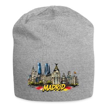 Madrid Graffiti Skyline - Jersey-Beanie - Grau meliert - Vorne