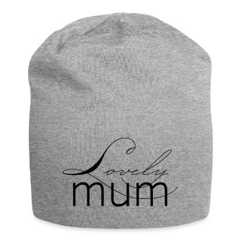Lovely Mum lettressant la mère aimante - Bonnet en jersey - gris chiné - Devant
