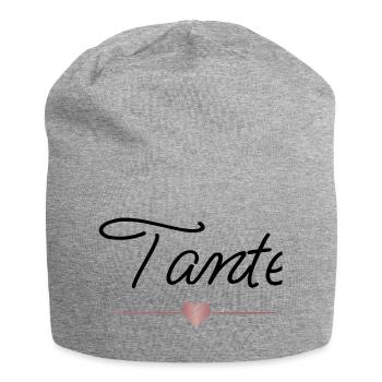 Best Aunt with Heart – Family Gift - Jersey Beanie - heather grey - Front