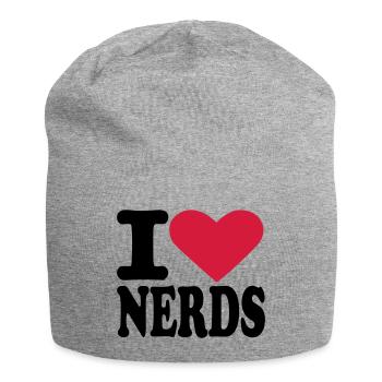 Nerds - Jersey Beanie - heather grey - Front