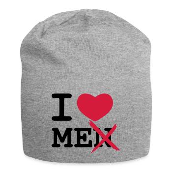 I Love Men - Jersey-Beanie - Grau meliert - Vorne