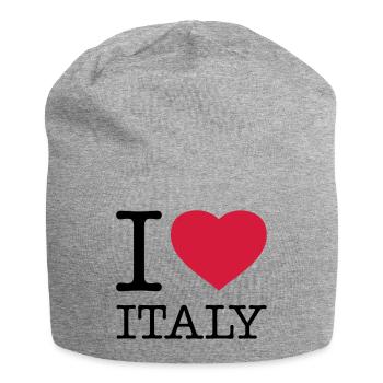I LOVE ITALY Italien - Bonnet en jersey - gris chiné - Devant