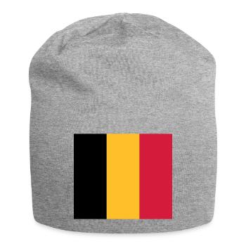National Flag of Belgium - Jersey Beanie - heather grey - Front