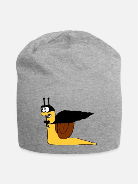 Superschnecki - Jersey-Beanie - Grau meliert