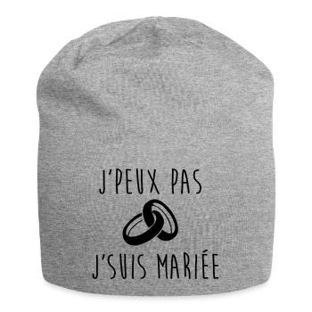 J'peux pas j'suis mariée - Bonnet en jersey - gris chiné - Devant