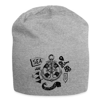 Summer and Sea - Jersey Beanie - heather grey - Front