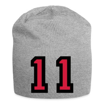 The number 11 - number eleven - Jersey Beanie - heather grey - Front