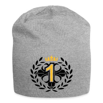 Le numéro un avec une couronne de laurier et la - Bonnet en jersey - gris chiné - Devant