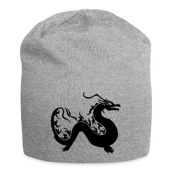 Dragon serpentait - Bonnet en jersey - gris chiné - Devant