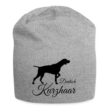 Deutsch Kurzhaar solo Variante 1 - Jersey-Beanie - Grau meliert - Vorne