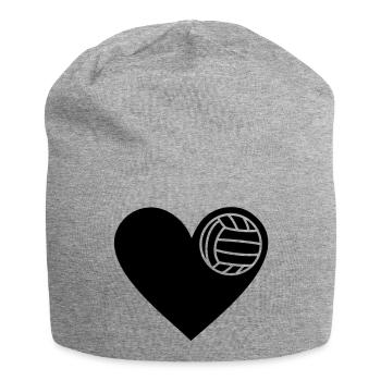 J'aime volley-ball Volleyball Volley - Bonnet en jersey - gris chiné - Devant