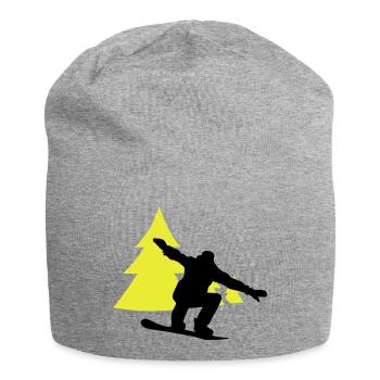 snowboarder trees - Jersey-Beanie - Grau meliert - Vorne