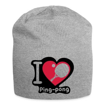 Liebe Herz Herzen Pingpong tennistable3 - Jersey-Beanie - Grau meliert - Vorne