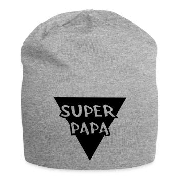 super papa - Bonnet en jersey - gris chiné - Devant