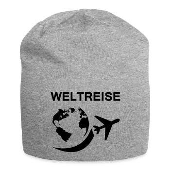 World travel - Jersey Beanie - heather grey - Front