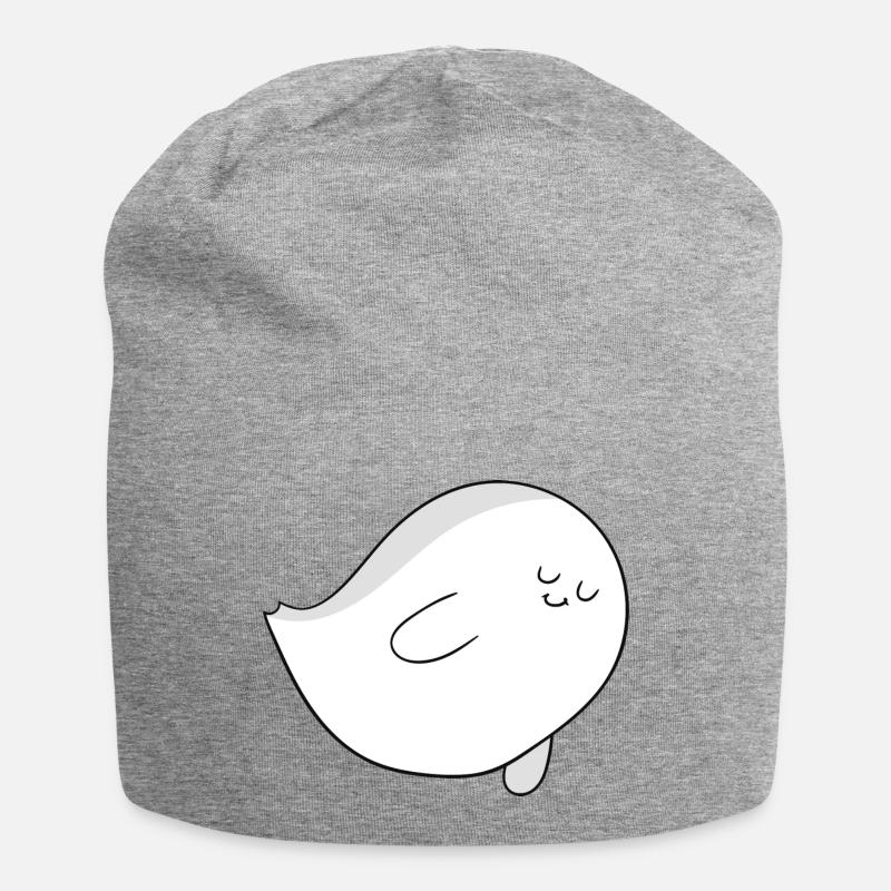 Halloween Geist Ghost Grusel Geschenk - Jersey-Beanie - Grau meliert