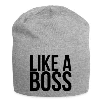 Like A Boss - Jersey Beanie - heather grey - Front