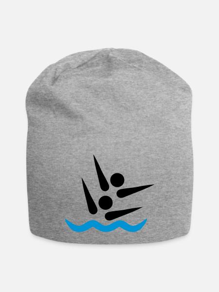 Synchronschwimmen - Jersey-Beanie - Grau meliert