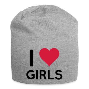 i_love_girls - Bonnet en jersey - gris chiné - Devant