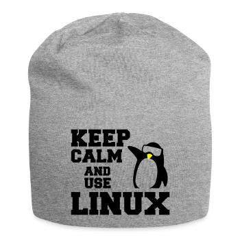 Ruhe bewahren Verwendung linux - Jersey-Beanie - Grau meliert - Vorne