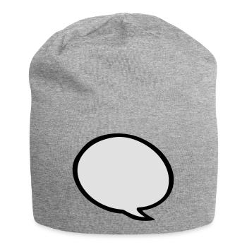 Sprechblase - Jersey-Beanie - Grau meliert - Vorne