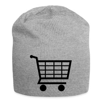 Einkaufswagen - Jersey-Beanie - Grau meliert - Vorne
