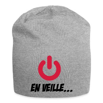 En veille - Bonnet en jersey - gris chiné - Devant