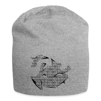 code binaire - Bonnet en jersey - gris chiné - Devant