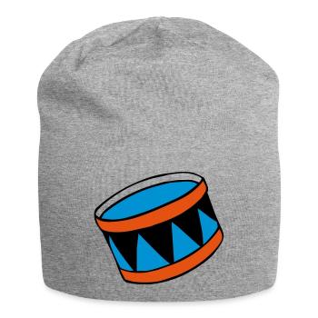 drums - Trommel - Jersey-Beanie - Grau meliert - Vorne