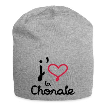 J'aime la Chorale - Jersey Beanie - heather grey - Front