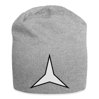 stern 3 zacken 2 farbig - Jersey-Beanie - Grau meliert - Vorne