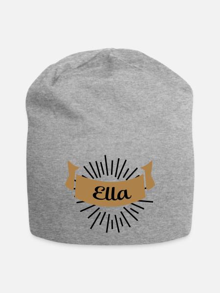ella - Jersey-Beanie - Grau meliert