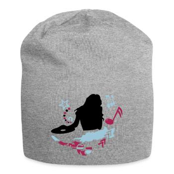 female DJ - Jersey Beanie - heather grey - Front