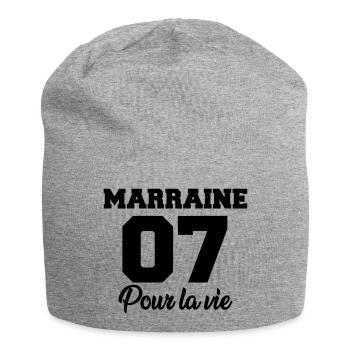 marraine 07 pour la vie - Jersey Beanie - heather grey - Front