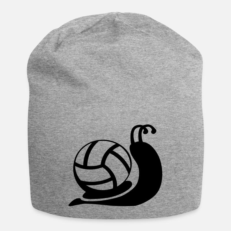 Volleyball snail - Jersey Beanie - heather grey
