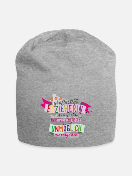 Großartige Erzieherin - Jersey-Beanie - Grau meliert