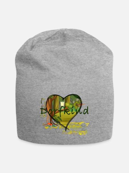 Dorfkind Herz - Jersey-Beanie - Grau meliert