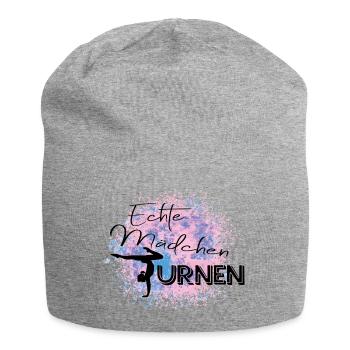 Echte Mädchen Turnen - Jersey-Beanie - Grau meliert - Vorne