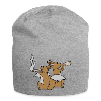 2 Écureuils de fête - Bonnet en jersey - gris chiné - Devant