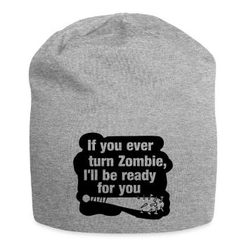 Zombie Zombieapokalypse Zombie-Jäger Horror Film - Jersey-Beanie - Grau meliert - Vorne