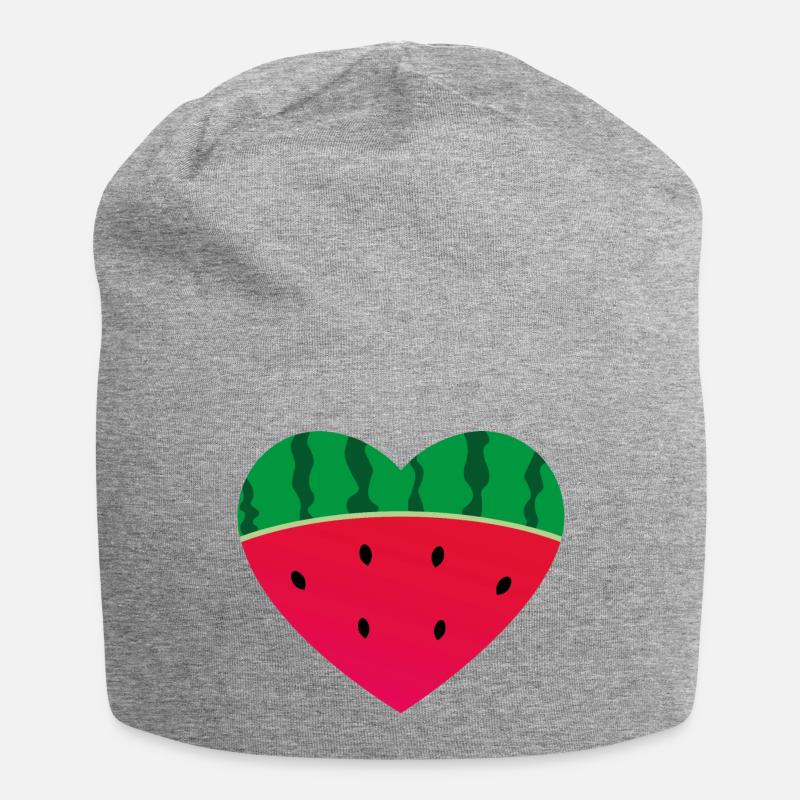 Melon Heart - Jersey Beanie - heather grey